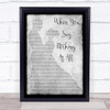 Ronan Keating When You Say Nothing At All Man Lady Dancing Grey Song Lyric Print