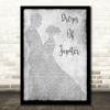 Train Drops Of Jupiter Man Lady Dancing Grey Song Lyric Quote Print