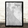 Maroon 5 Sugar Man Lady Dancing Grey Song Lyric Print