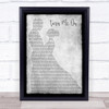 Norah Jones Turn Me On Man Lady Dancing Grey Song Lyric Print