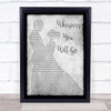 The Calling Wherever You Will Go Man Lady Dancing Grey Song Lyric Print