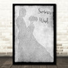 Frank Sinatra Summer Wind Man Lady Dancing Grey Song Lyric Print