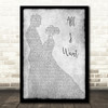 Kodaline All I Want Man Lady Dancing Grey Song Lyric Print