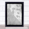Anastacia You'll Never Be Alone Grey Song Lyric Man Lady Dancing Quote Print