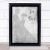Celine Dion I'm Alive Grey Song Lyric Man Lady Dancing Quote Print