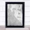 Madness It Must Be Love Grey Song Lyric Man Lady Dancing Quote Print