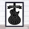 Nina Simone I Put A Spell On You Black & White Guitar Song Lyric Print