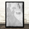 George Michael, Mary J. Blige As Grey Man Lady Dancing Song Lyric Print