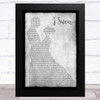 Boyz II Men I Swear Grey Man Lady Dancing Song Lyric Music Art Print