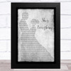 Brad Paisley She's Everything Grey Man Lady Dancing Song Lyric Music Art Print