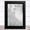 Journey South All of You Grey Man Lady Dancing Song Lyric Music Art Print