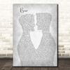 Jonathan Larson Reprise Two Men Gay Couple Wedding Grey Song Lyric Print