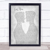 Lucy Spraggan Lucky Stars Two Men Gay Couple Wedding Grey Song Lyric Print