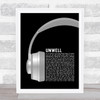 Matchbox 20 Unwell Grey Headphones Song Lyric Print