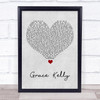 MIKA Grace Kelly Grey Heart Song Lyric Print