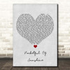 Natasha Bedingfield Pocketful Of Sunshine Grey Heart Song Lyric Print