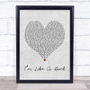 Nelly Furtado Im Like a Bird Grey Heart Song Lyric Print
