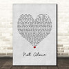 Patty Griffin Not Alone Grey Heart Song Lyric Print