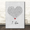 Paul Brandt I Do Grey Heart Song Lyric Print