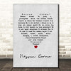Paul Potts Nessun Dorma Grey Heart Song Lyric Print