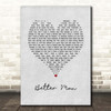 Pearl Jam Better Man Grey Heart Song Lyric Print
