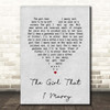 Ray Middleton The Girl That I Marry Grey Heart Song Lyric Print