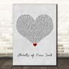 Ryan McMullan Streets of New York Grey Heart Song Lyric Print