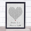 Belinda Carlisle Heaven Is a Place on Earth Grey Heart Song Lyric Print