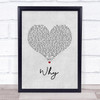 Shawn Mendes Why Grey Heart Song Lyric Print