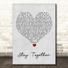 Suede Stay Together Grey Heart Song Lyric Print