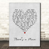 The Beatles Theres a Place Grey Heart Song Lyric Print