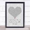 The Drifters You're More Than A Number In My Little Red Book Grey Heart Song Lyric Print