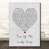 The Droge and Summers Blend Two of the Lucky Ones Grey Heart Song Lyric Print