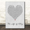The Lightning Seeds The Life of Riley Grey Heart Song Lyric Print