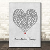 The Raveonettes Uncertain Times Grey Heart Song Lyric Print