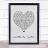 The Rolling Stones Sweethearts Together Grey Heart Song Lyric Print