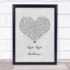 The Stone Roses Bye Bye Badman Grey Heart Song Lyric Print