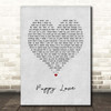 This Wild Life Puppy Love Grey Heart Song Lyric Print