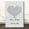 Tom Waits San Diego Serenade Grey Heart Song Lyric Print