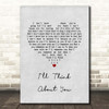 We Are Messengers I'll Think About You Grey Heart Song Lyric Print