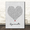 Westlife Dynamite Grey Heart Song Lyric Print