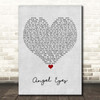 ABBA Angel Eyes Grey Heart Song Lyric Print