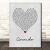 Boston Amanda Grey Heart Song Lyric Print