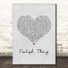 Darren Criss Foolish Thing Grey Heart Song Lyric Print