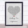 Daughtry Waiting For Superman Grey Heart Song Print