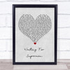 Daughtry Waiting For Superman Grey Heart Song Lyric Print
