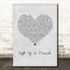 Demi Lovato Gift Of A Friend Grey Heart Song Lyric Print