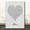 Dijon Skin Grey Heart Song Lyric Print