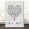 Elin Fflur HARBWR DIOGEL Grey Heart Song Lyric Print