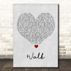 Foo Fighters Walk Grey Heart Song Lyric Print